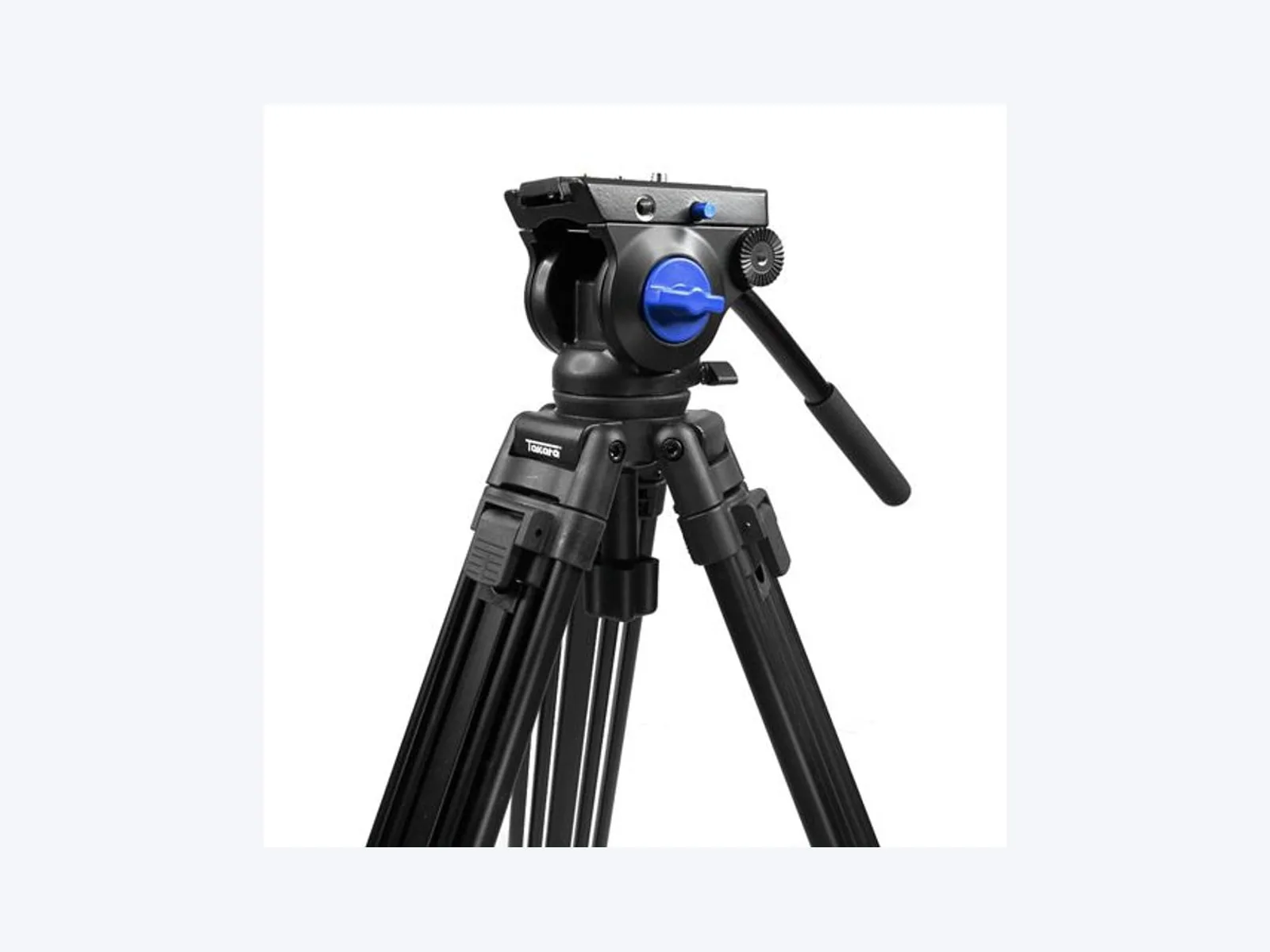 Takara Hydro B18, tripod video dengan fluid head dan plate quick-release.
